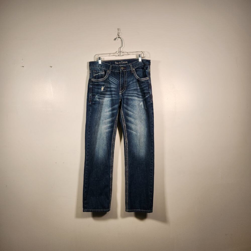 AXE & CROWN Slim Fit Jeans Mens 32 x 32‎ | Measures 34x 31 | Blue Y2K 2000s Boho